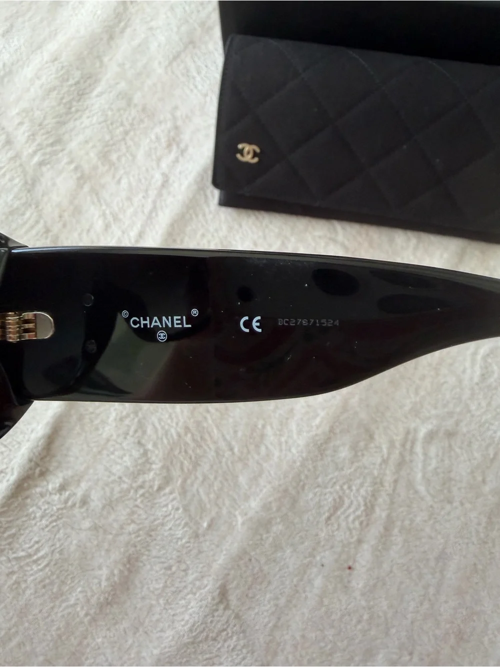 Chanel Shield Sunglasses Black Logo
